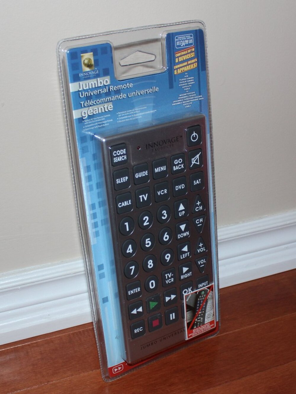 3/$55❤️new Innovage Jumbo Universal Remote Control Large Easy To Read Buttons - Picture 6 of 6